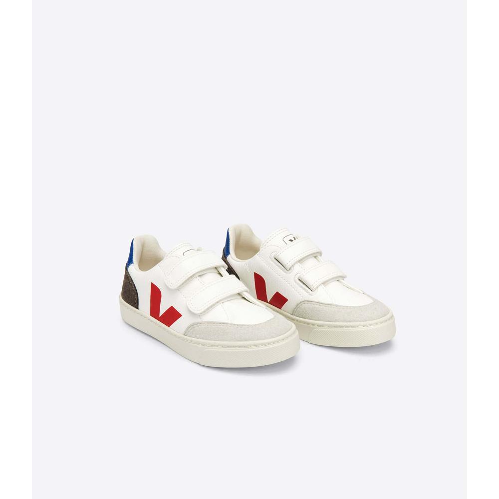 Veja V-12 CHROMEFREE Cipő Gyerek White/Black | HU 750JPQ